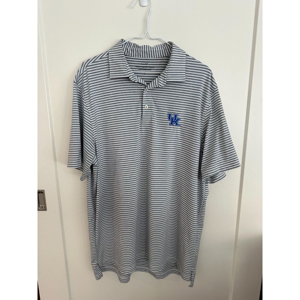 University Of Kentucky Winstead Stripe Sankaty Performance Polo size L